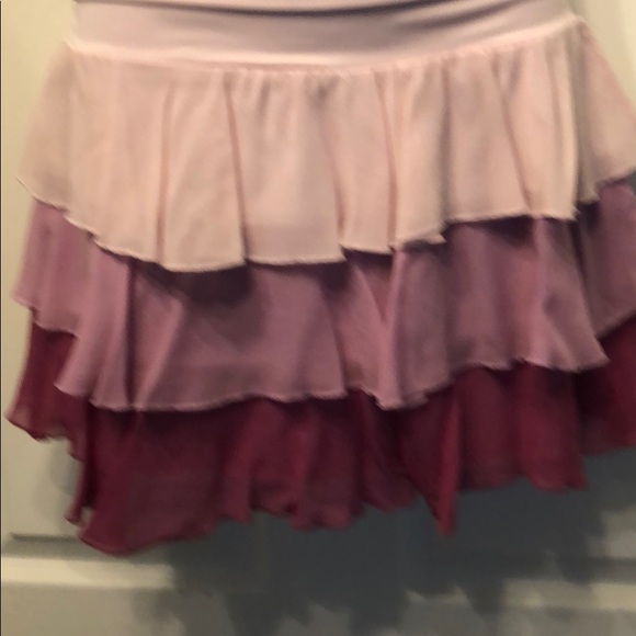 Bebe 3 Tiers 3 Color Block Small Mini Skirt πππ - Picture 2 of 3